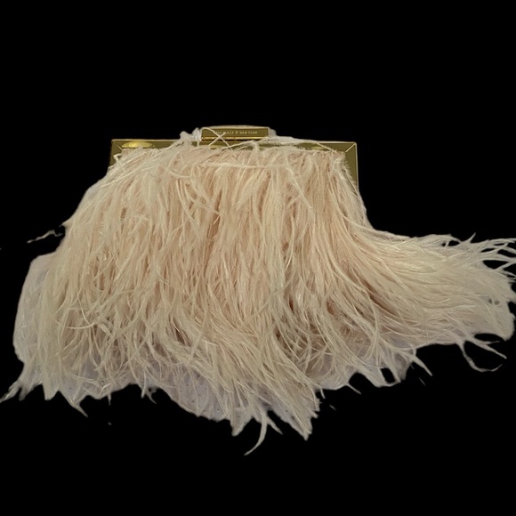 RARE Kate Spade Belle Elliana feather clutch - Picture 2 of 14